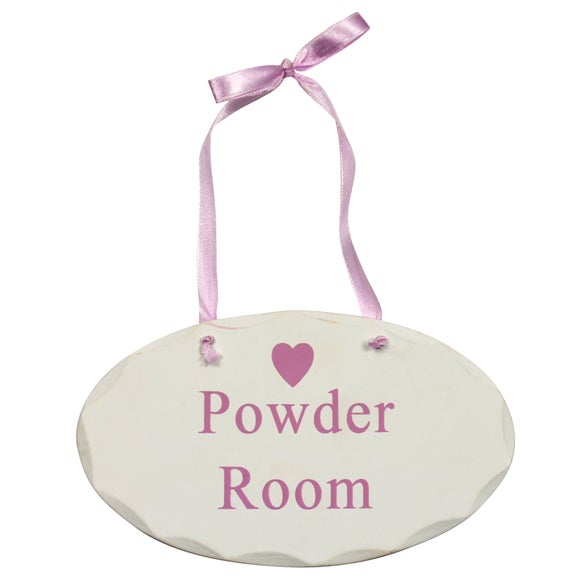 Vintage Collection Powder Room Hanging Sign