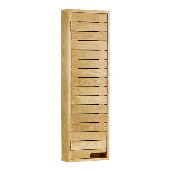Milan Oak Slatted Corner Wall Unit