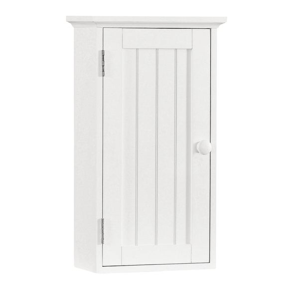 Monaco White Acacia Wood Rectangular Wall Unit