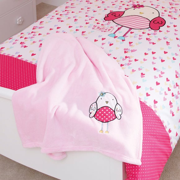 Kids Bella Birdy Collection Fleece Throw