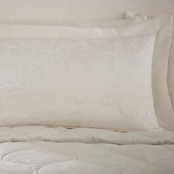Dorma Cream Pascale Collection Oxford Pillowcase