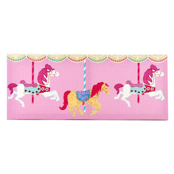 Kids Carousel Collection Embellished Canvas