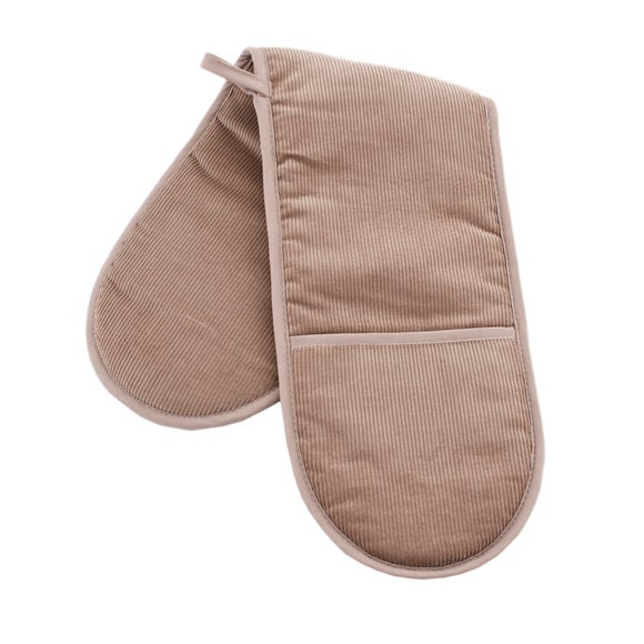 Waters & Noble Latte Cord Collection Double Oven Glove