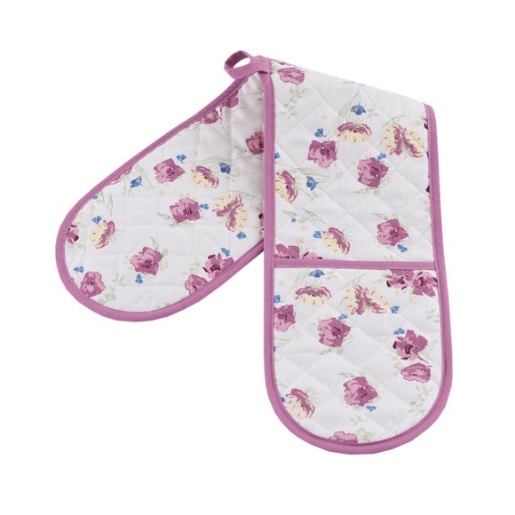 Floral Watercolour Collection Double Oven Glove