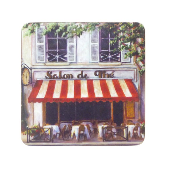 Cafe Scene Collection Set of 6 Coasters