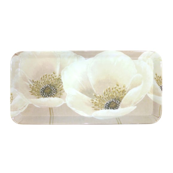 Neutral Flower Collection Small Serving Tray