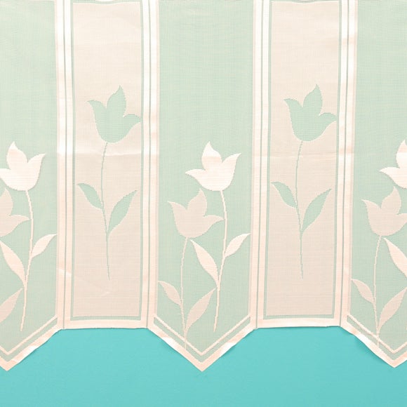 Ivory Tulip Cafe Net Fabric