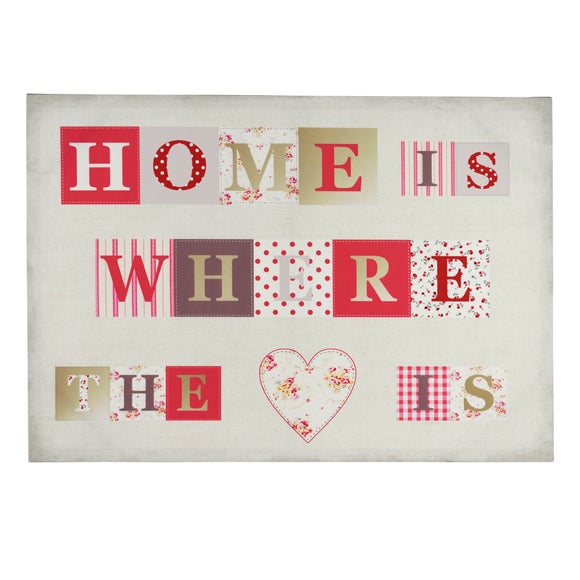Home Is Where The Heart Is Printed Canvas