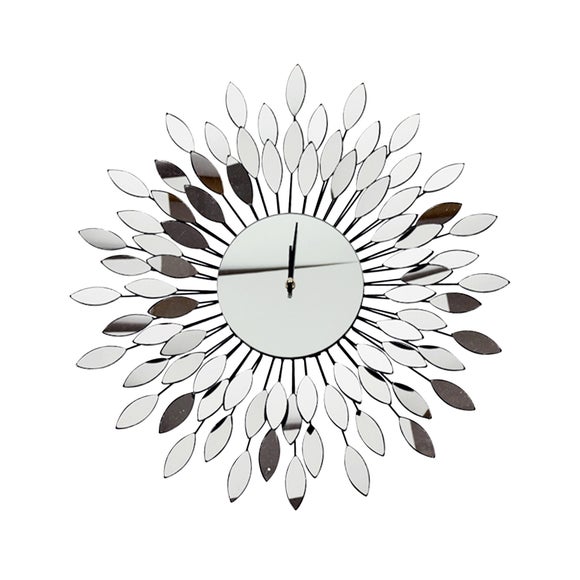 Mirror Starburst Wall Clock Dunelm