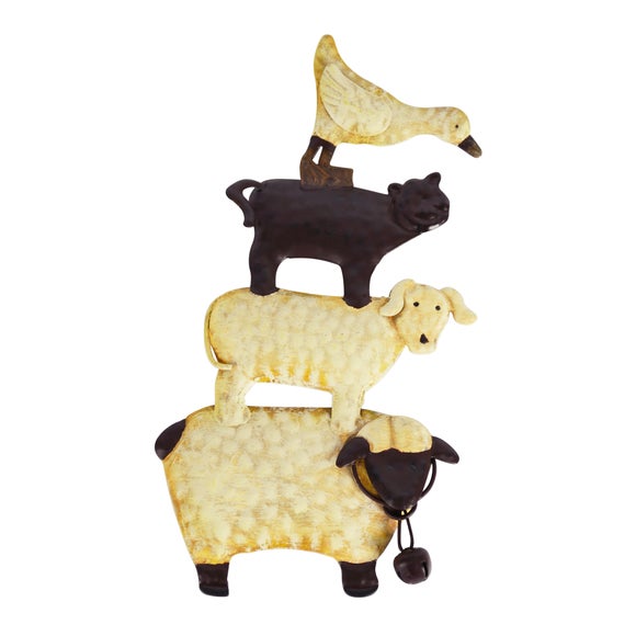Stacking Animals Metal Wall Art