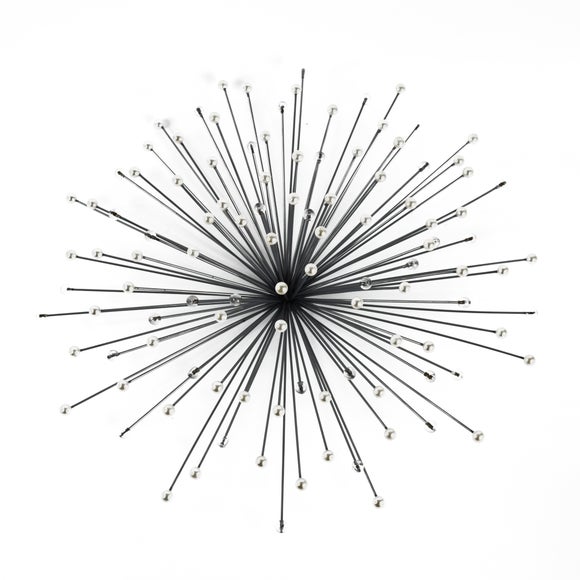 Wire and Pearl Starburst Wall Art