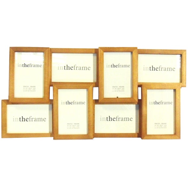 Natural Wood Eight Opening Photo Frame Dunelm