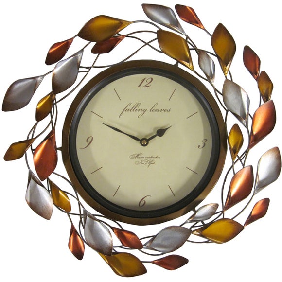 Curled Leaves Clock