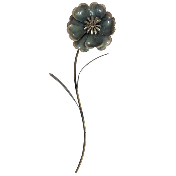 Single Stem Metal Wall Art