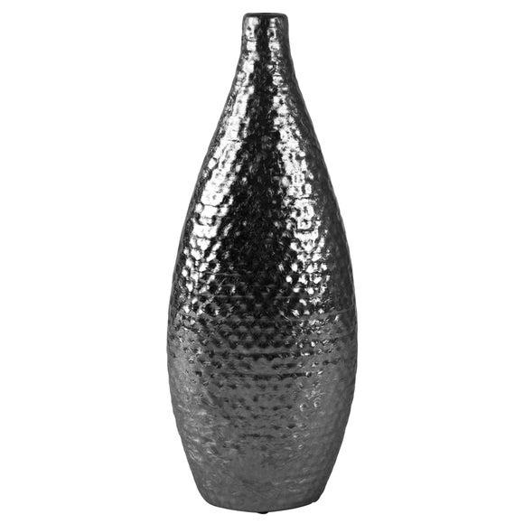 New Naturals Collection Hammered Effect Vase Dunelm
