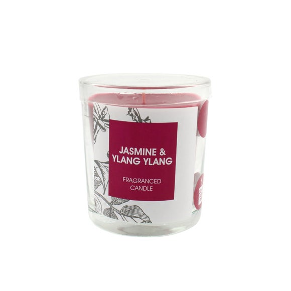 Home Fragrance Jasmine and Ylang Ylang Glass Candle Dunelm