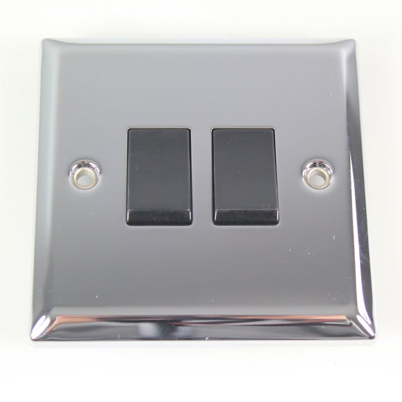 2 Gang 2 Way Chrome Light Switch Dunelm