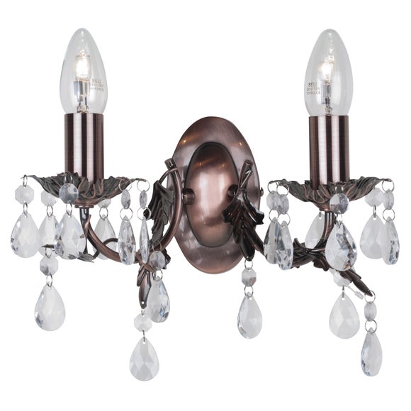 Leaf and Jewel Wall Light