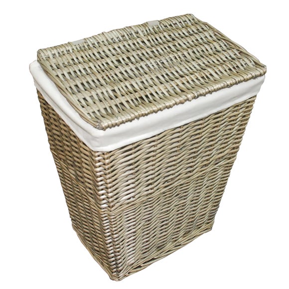 Grey Split Willow Collection Laundry Hamper Dunelm