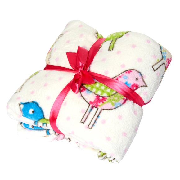 Kids Birds Fleece Blanket