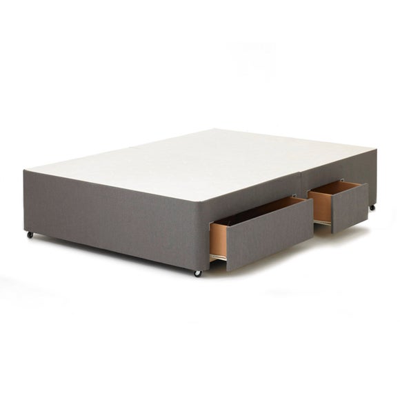 Sprung Single Divan Base with 2 Drawers Right Side
