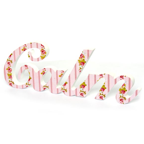 Room in Bloom Collection Calm Word Sign