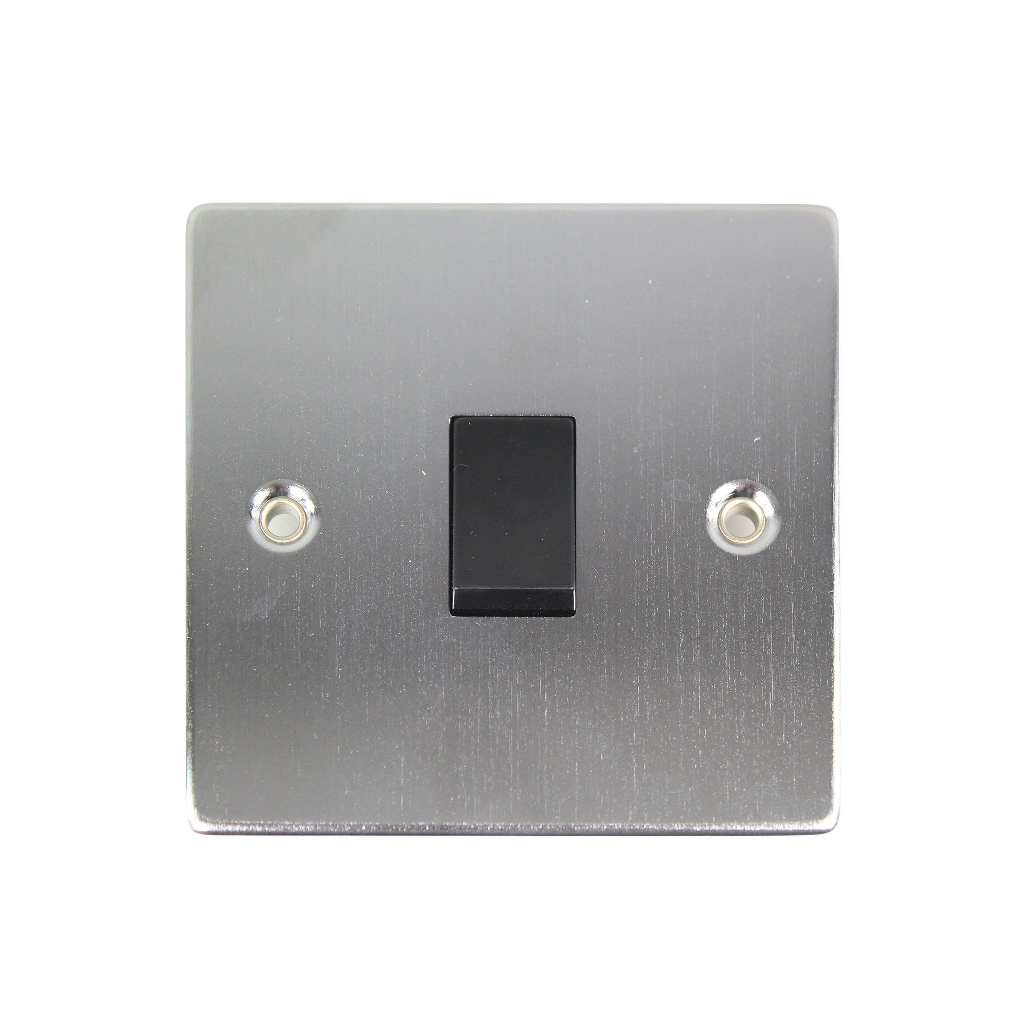 1 Gang 2 Way Brushed Chrome Light Switch | Dunelm