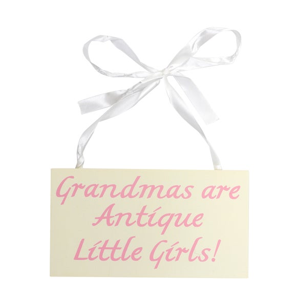 Grandmas Are Antique Little Girl Plaque