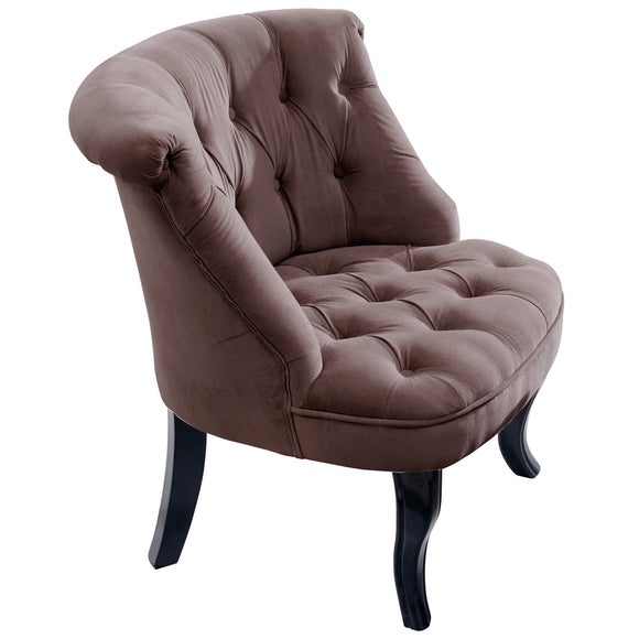 Mushroom Bardot Velvet Occasional Chair