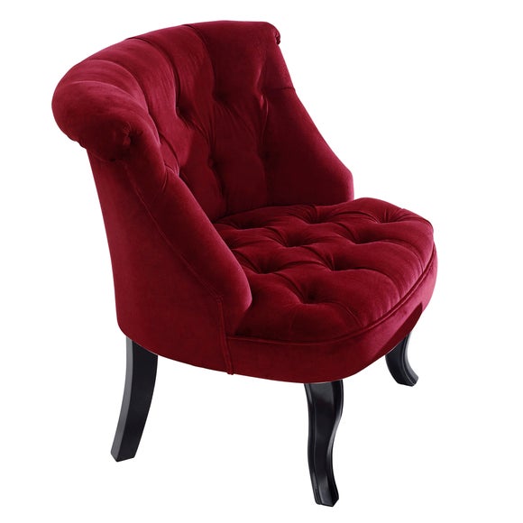 Red Bardot Velvet Occasional Chair