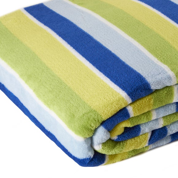 Seriously Soft Blue Striped Blanket