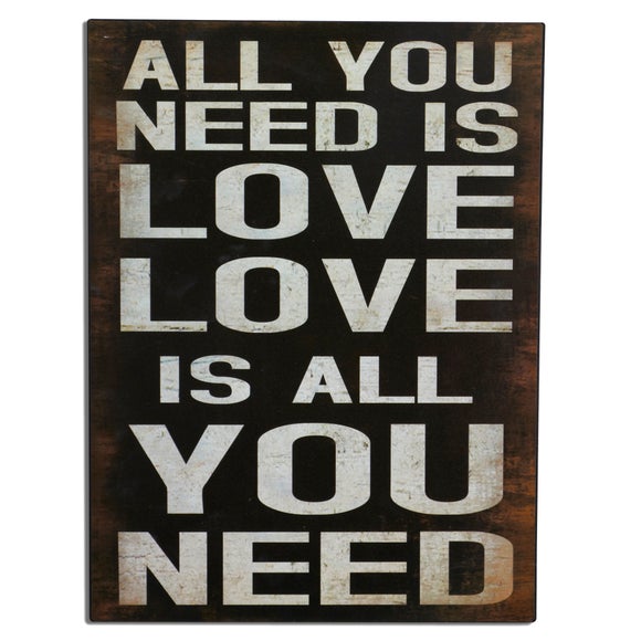 All Need is Love Wall Plaque