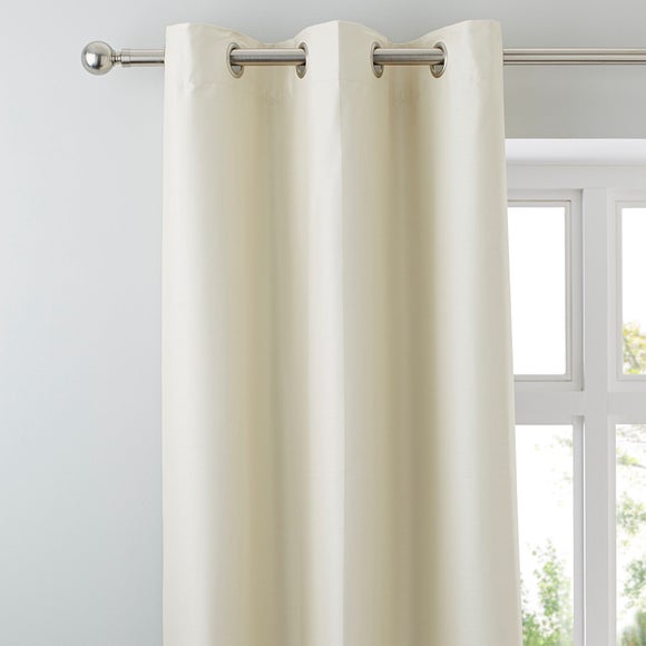 Natural Nova Blackout Lined Eyelet Curtains | Dunelm