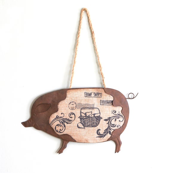 Pig Metal Wall Art