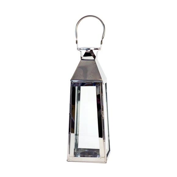 Colonial Collection Metal And Glass Lantern Dunelm