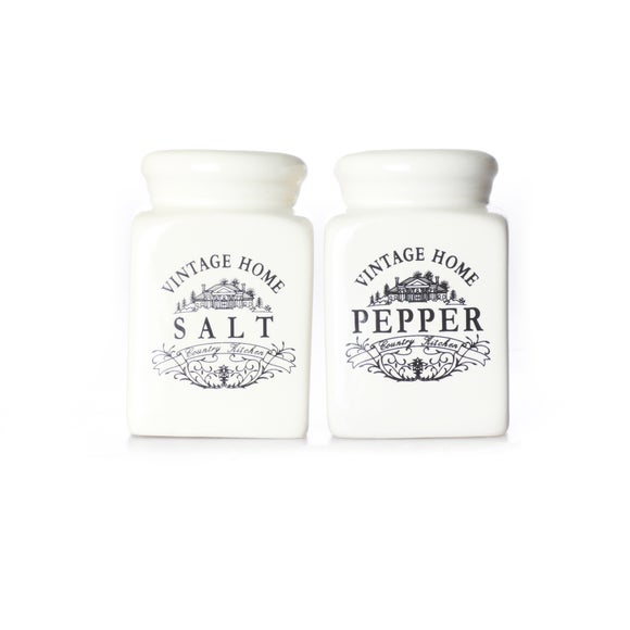 Vintage Home Salt And Pepper Shakers Set Dunelm