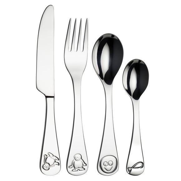Kids Viners Penguin 4 Piece Cutlery Set Dunelm