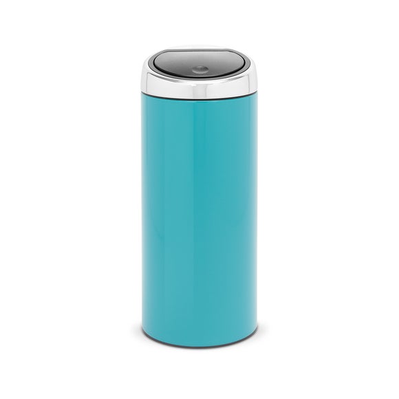 Brabantia Sky Blue Lacquered Steel 30 Litre Touch Bin Dunelm