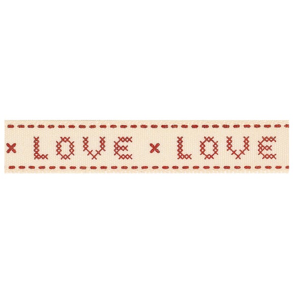 Cross Stitch Love Ribbon