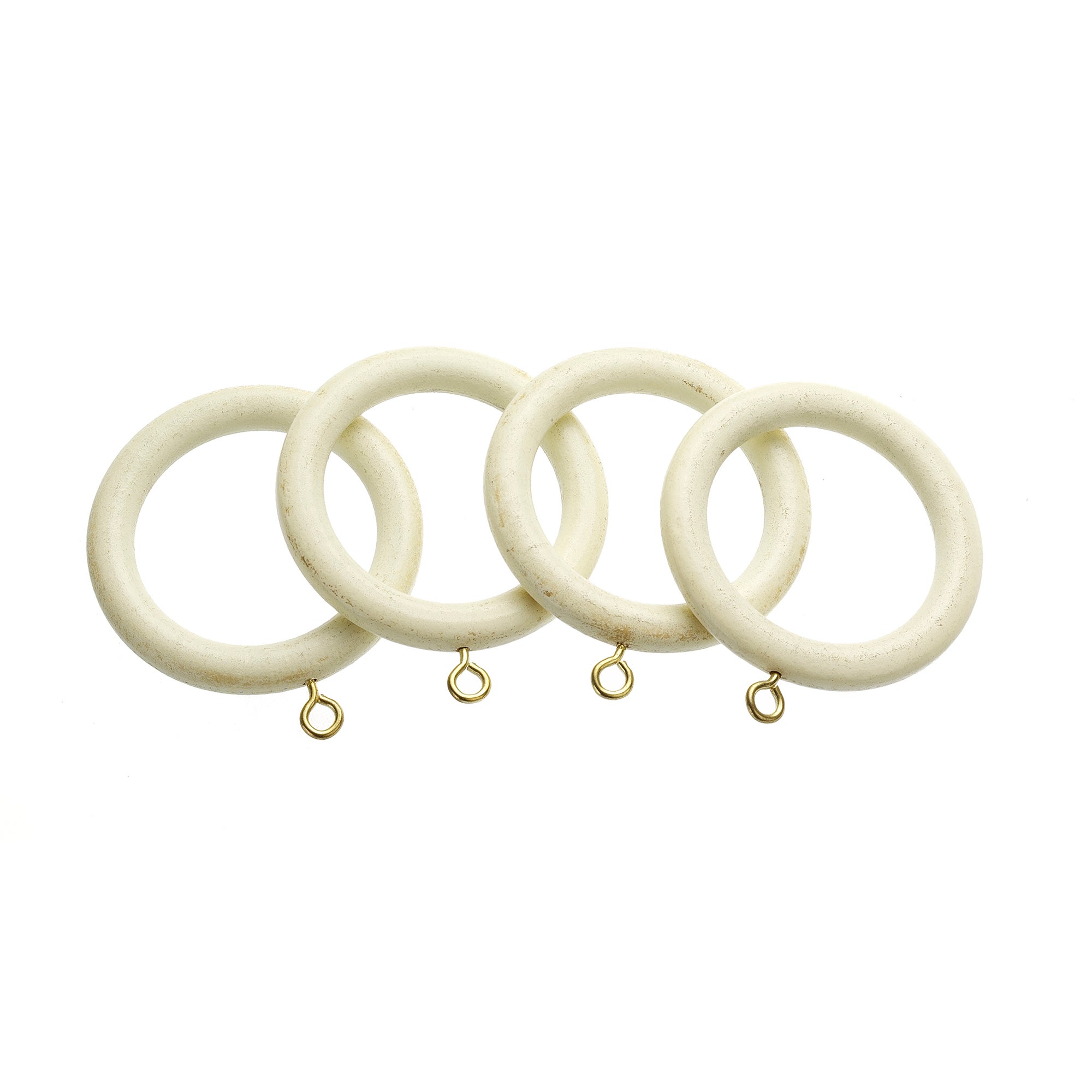 Antique White Swish Cambridge Collection Pack of 4 Curtain Rings Dunelm