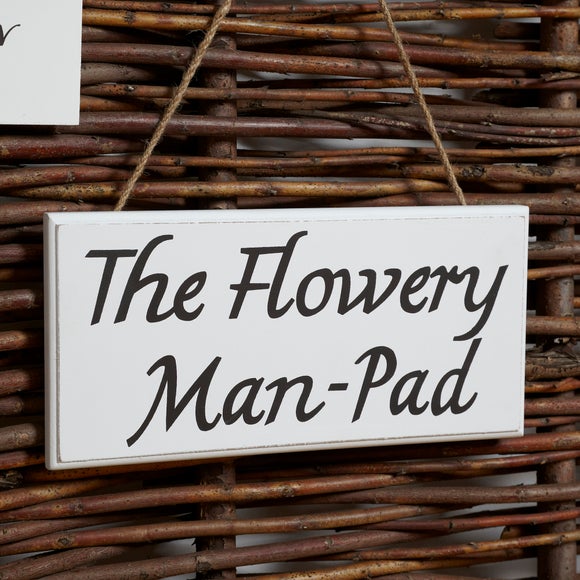 'The Flowery Man-Pad' Plaque