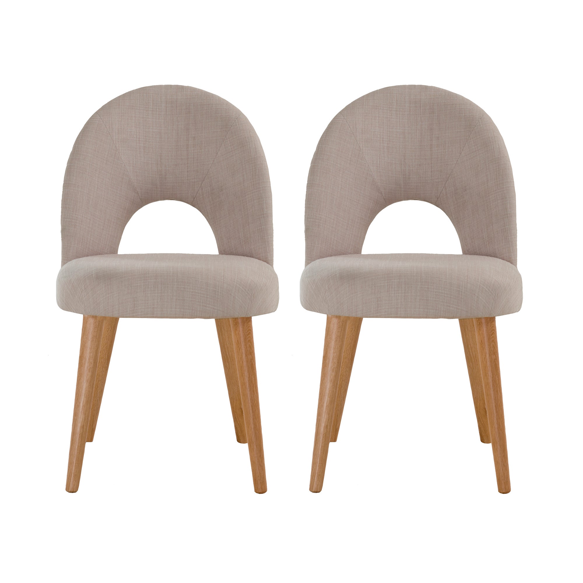Skandi Oak Pair of Upholstered Chairs | Dunelm