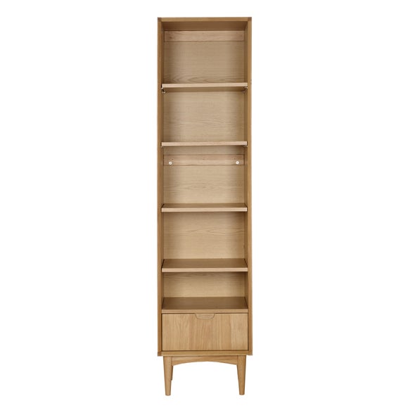 Skandi Oak Narrow Bookcase Dunelm