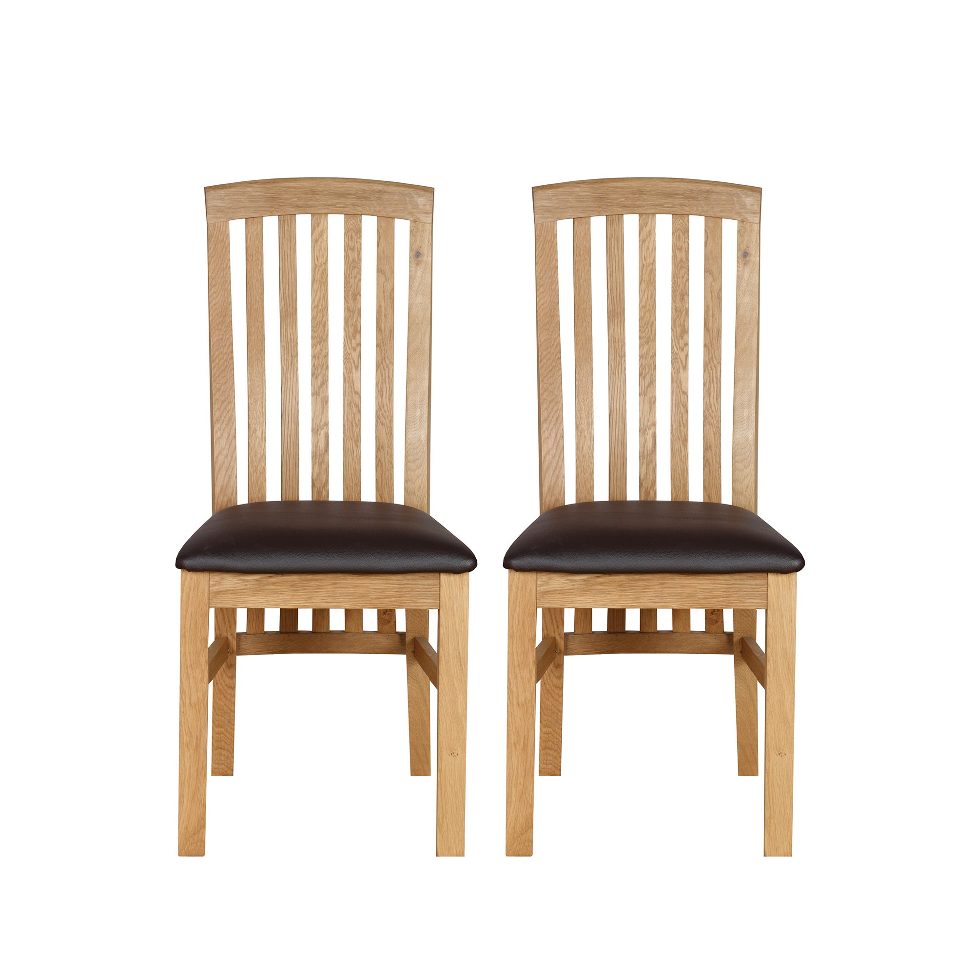 Gainsborough Pair of Oak Dining Chairs | Dunelm