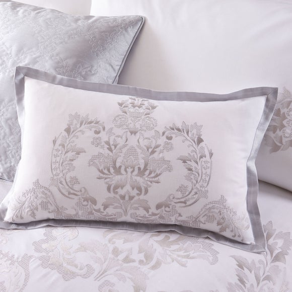 Silver Nina Collection Boudoir Cushion Dunelm