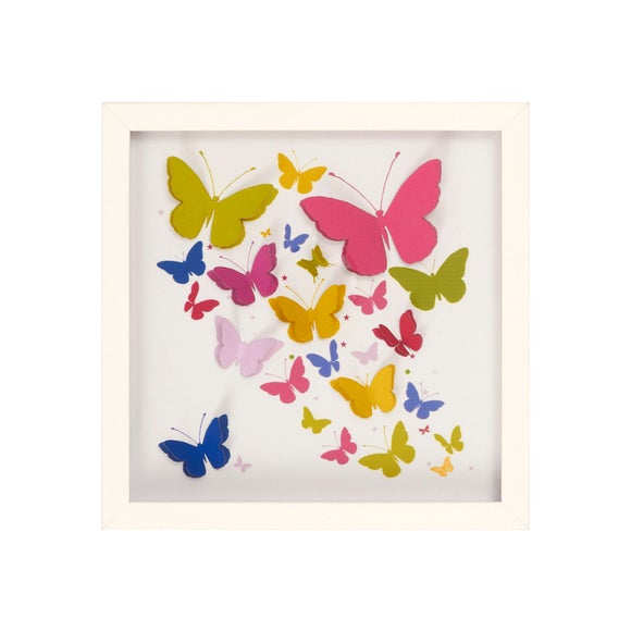 Meadow Breeze Collection 3D Butterfly Framed Print Dunelm