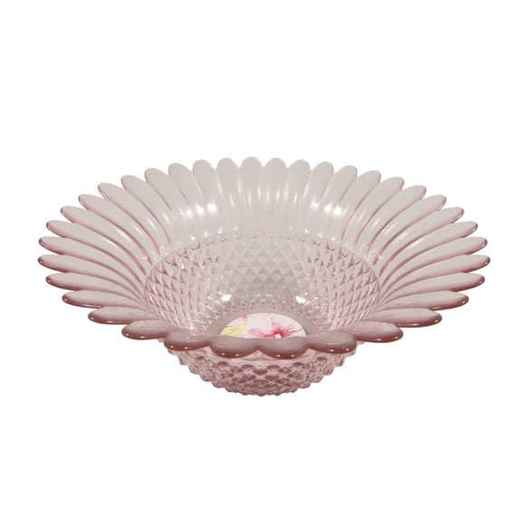 Watercolour Pink Petals Glass Bowl