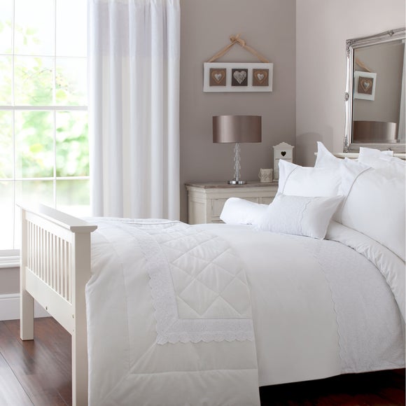 White Leighton Collection Duvet Cover