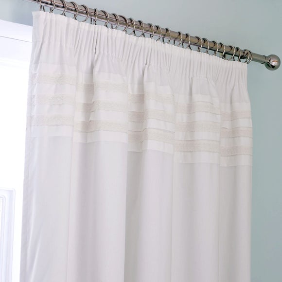 Ivory Avebury Lined Pencil Pleat Curtains Dunelm