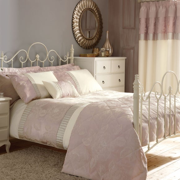 Pink Olivia Collection Duvet Cover Dunelm